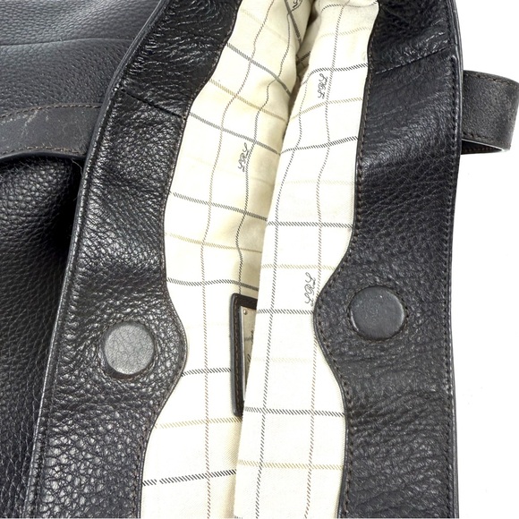 Ralph Lauren Tote‎ Bag Black Leather Shoulder Bag LXVII Bag Charm Silver READ - Picture 16 of 16